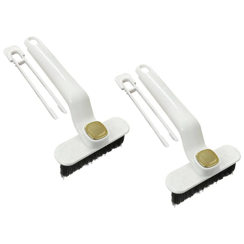 2pcs Crevice Cleaning Brush for BathroomMulti-Function Rotating Crevice Cleaning Brush 2024 New Hard Bristle Crevice Gap Brush Tool for Bathroom Kitchen Narrow Small Spaces